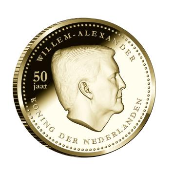 10 Gulden 2017 Verjaardagsmunt Koning Willem-Alexander Nederlandse Antillen goud proof